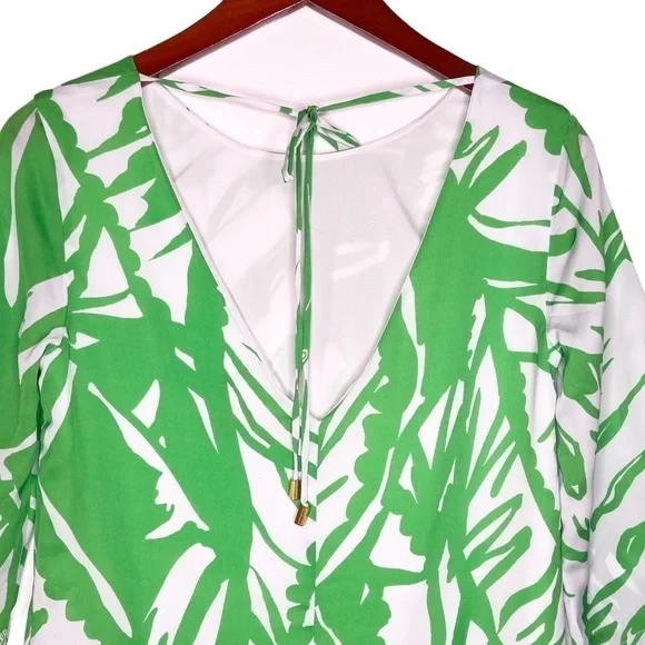 LILLY PULITZER for Target Boom Boom Palm Leaf Tie Back Dress Size XS in Green - Picture 12 of 15